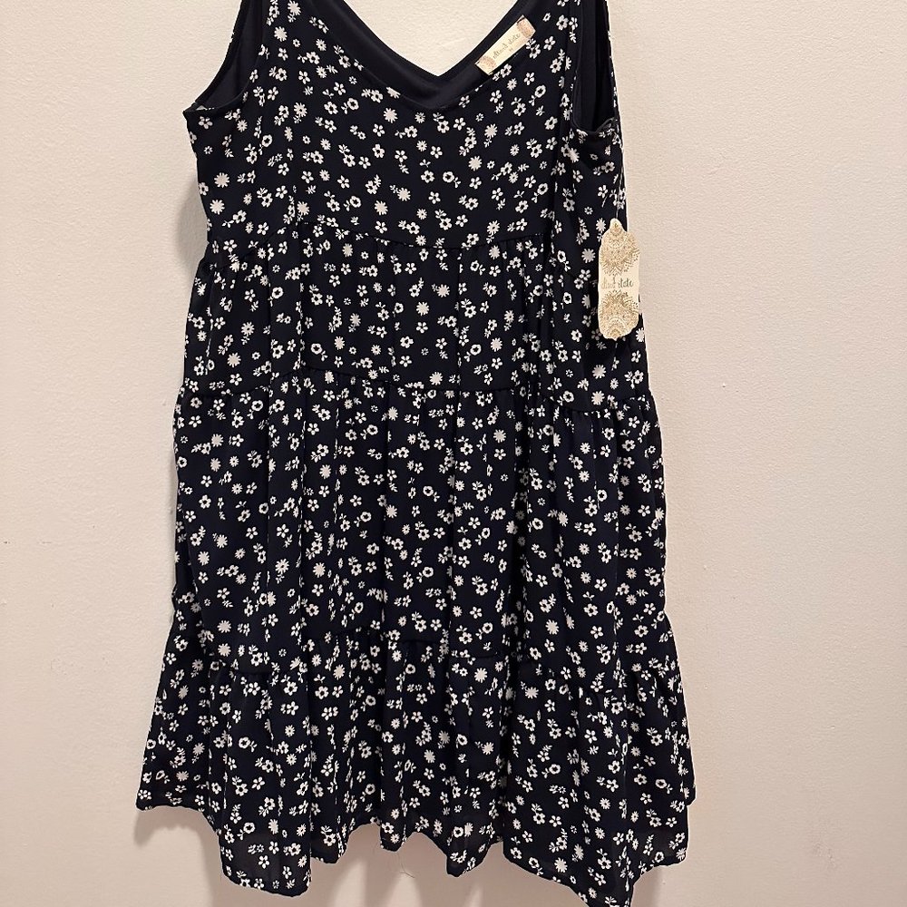 Altar'd State Navy/Off White Dress